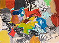 Original mixed-media abstract collage painting by Ethan Newman